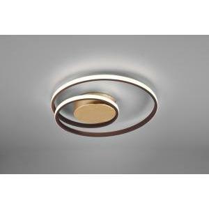 Zibal plafoniera led spirale oro anticato con regolazione intensita' interruttore d.40cm r62911124