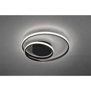 Zibal plafoniera led spirale nera con regolazione intensita' interruttore d.40cm r62911132