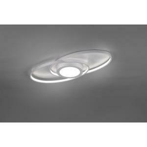 Galaxy plafoniera led doppia ellisse alluminio con luce centrale e regolazione intensita' con interruttore l.57cm r62991187