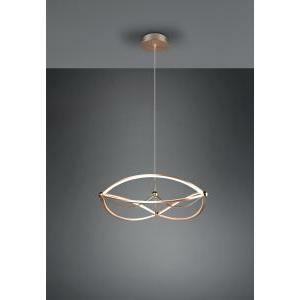 Charivari sospensione led ottone satinato ellissi dimmerabile con interruttore d. 62cm 321210108