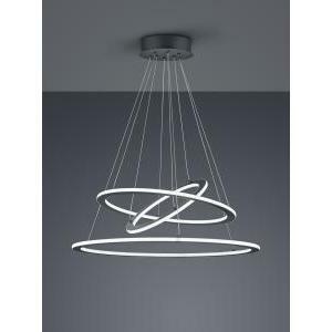 Durban sospensione led triplo anello antracite intensita' regolabile a scatto d. 80cm 321910342