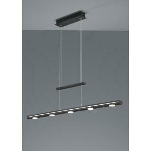 Lacal sospensione led nera allungabile intensita' dimmerabile a scatto luce calda e fredda a bi-emissione l. 100cm 379190732