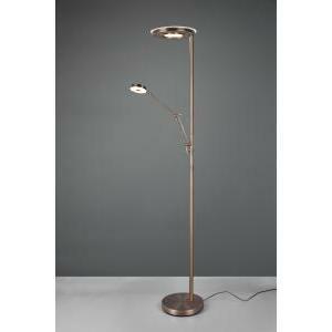 Barrie piantana led con lampada da lettura ottone satinato con regolazione intensita' e luce calda e fredda h. 180cm 424210304