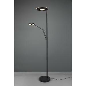 Barrie piantana led con lampada da lettura nera con regolazione intensita' e luce calda e fredda h. 180cm 424210332