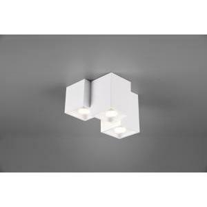 Fernando plafoniera metallo bianco opaco 3 cubetti l. 23cm 604900331