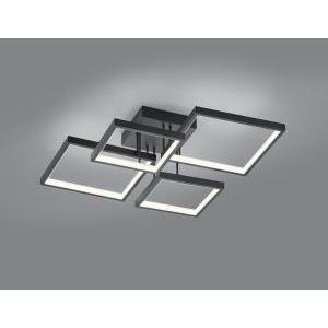 Sorrento plafoniera led 4 quadrati nera con regolazione intensita' con interruttore l.52x52cm 627710432