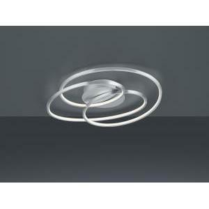 Gale plafoniera led acciaio satinato cerchi concentrici con regolazione intensita' con interruttore d.60cm 673916007