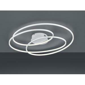 Gale plafoniera led grande bianca cerchi concentrici con regolazione intensita' con interruttore d.80cm 673918031