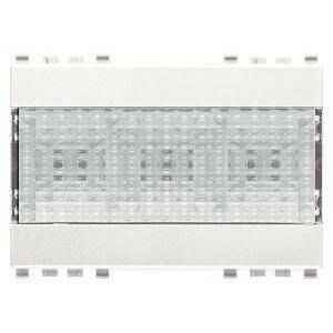 Eikon bianca lampada led 3moduli  120-230v bianco 20383.b