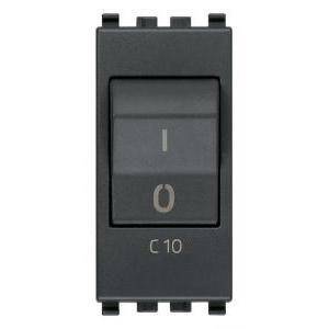 Eikon interruttoreautomatico magnetotermico  1p+n c10 120-230v grigio 20405.10