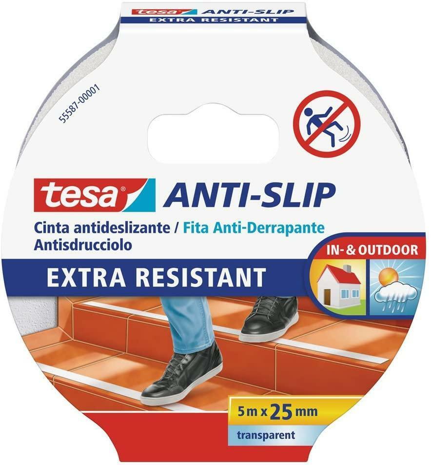 tesa tesa nastro antisdrucciolo trasparente 5mtx25mm  55587-00001 - foto 1