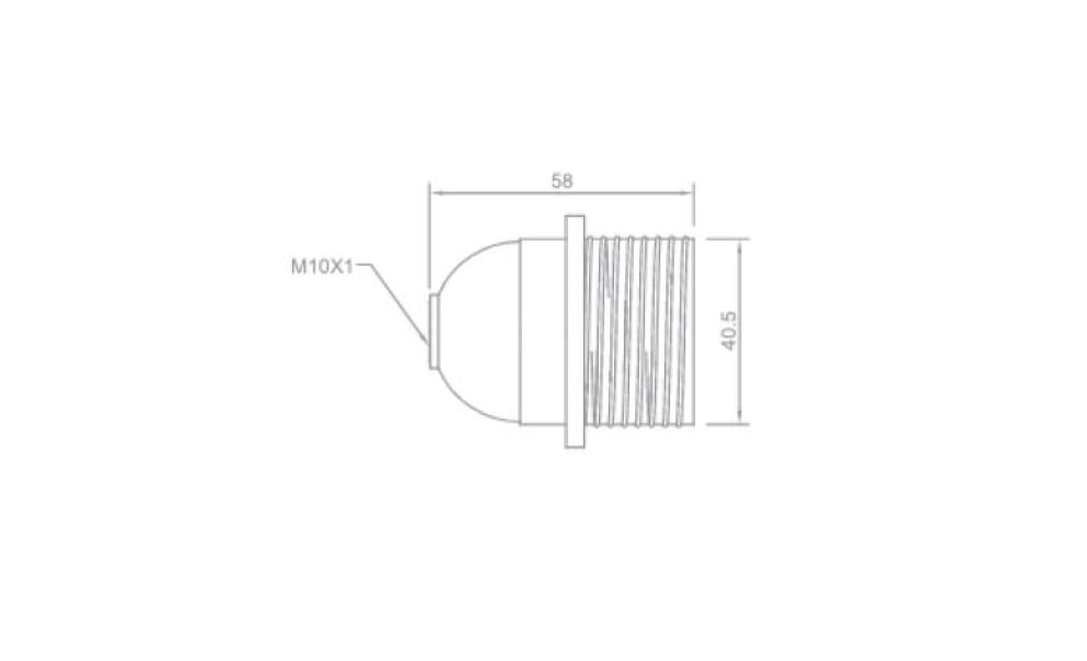 Portalampada FAI attacco E27 58x40.5 mm bianco - 0191 02