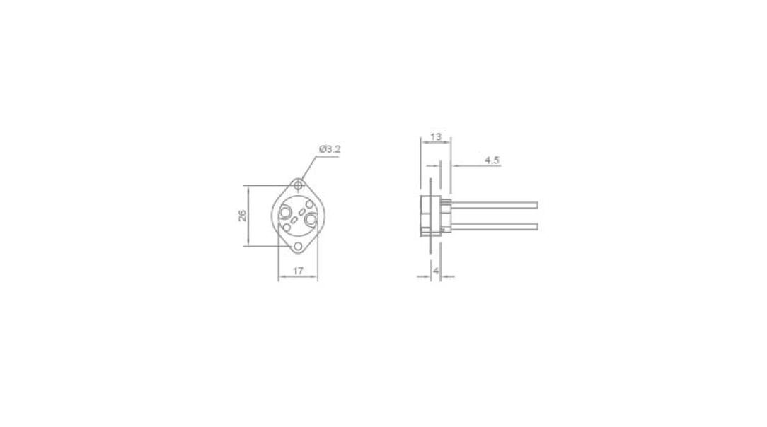 Portalampada FAI per lampade alogene 15cm - 0183/D 02