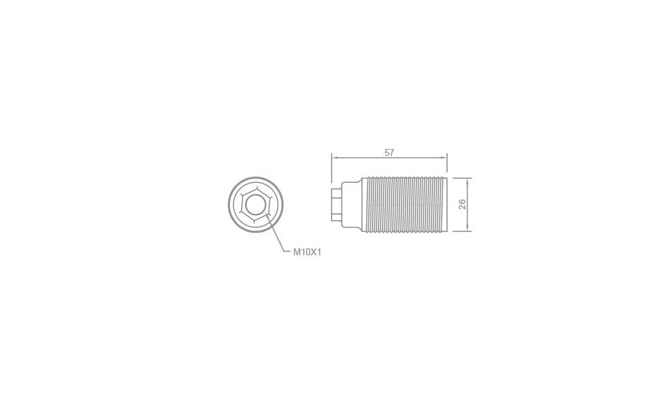 Portalampada FAI attacco E14 argento 57x26 mm - 1041/F/ARG 02