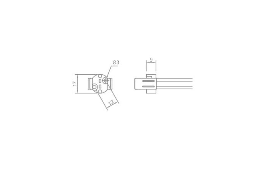 Portalampada FAI per lampade alogene 15 cm - 0183/M 02