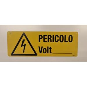 Cartello alluminio  testo pericolo volt- 17-129-k