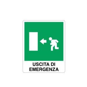 Cartello alluminio  uscita di emergenza - 20-105-x