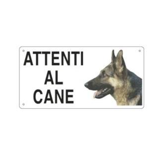 Cartello alluminio  attento al cane - ef8505