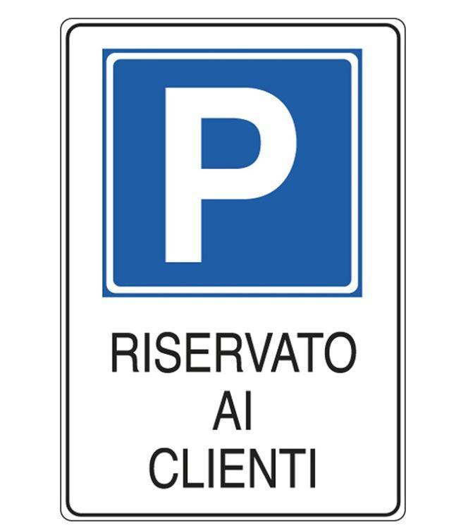 Cartello alluminio Cartelli Segnalatori riservato ai clienti -EF5606X 01