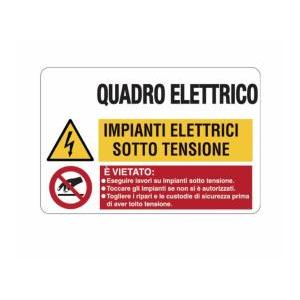 Cartello alluminio  quadro elettrico - ef3563