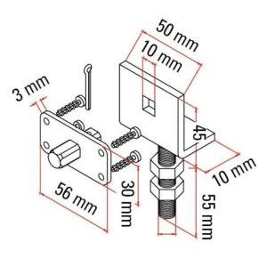 Supporto a omega  tm2 45 altezza regolabile - a4506-0630