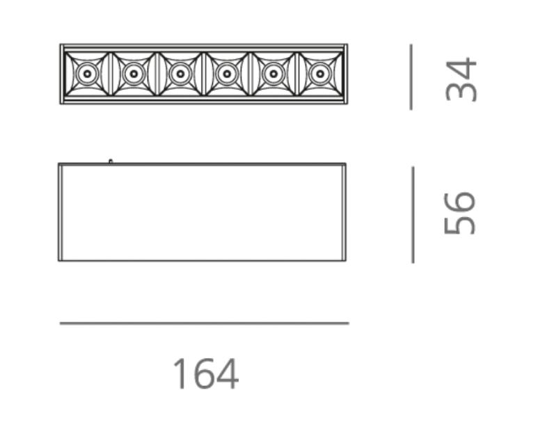 Faretto led Logica puntiforme Klik Klak 8W 3000K 24V sistema magnetico nero - 41120 02