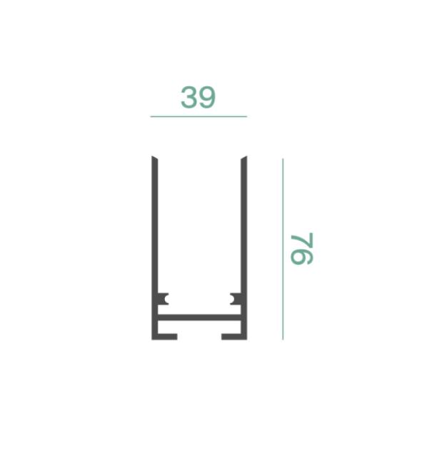 Struttura in alluminio Logica Klik Klak 2 metri con testate nero - 41144 02