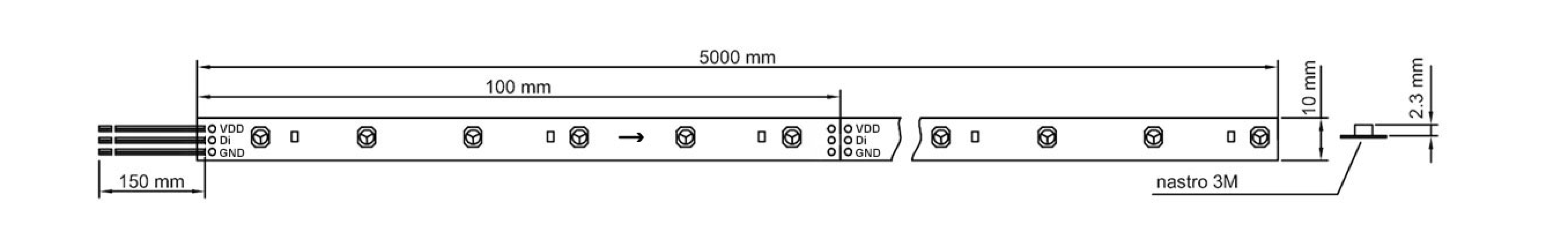 Striscia led RGB Ledco 72W da 5m - SL72RGBD65 02