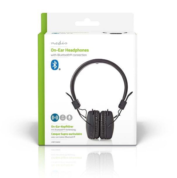 Cuffie sovrauricolari bluetooth Nedis nero - HPWD1200BK 06