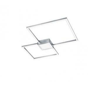 Plafoniera led hydra doppio quadrato e luce centrale dimmerabile con interruttore 28w 3000k  676210307