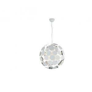 Sospensione discalgo a sfera bianco opaco e argento diametro 54cm  309900631