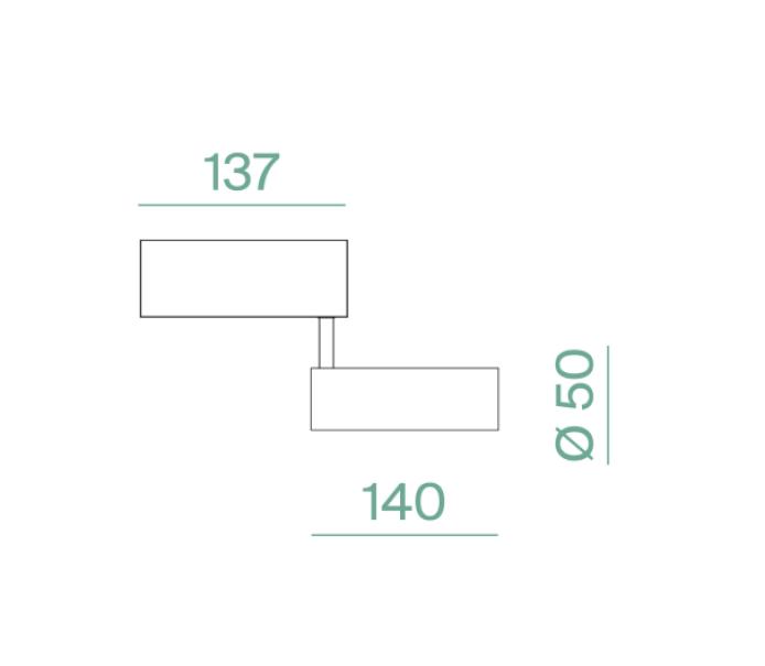 Proiettore led Logica Klik Klak 10W 3000K 24V sistema magnetico nero - 41111 02