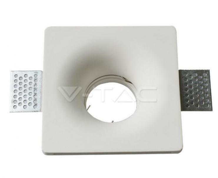 v-tac v-tac portafaretto da incasso in gesso quadrato gu10 vt-714 3674 - foto 1