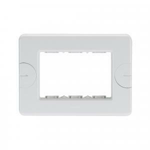 Placca compact autoportante 3 posti colore bianco nuvola gw24003