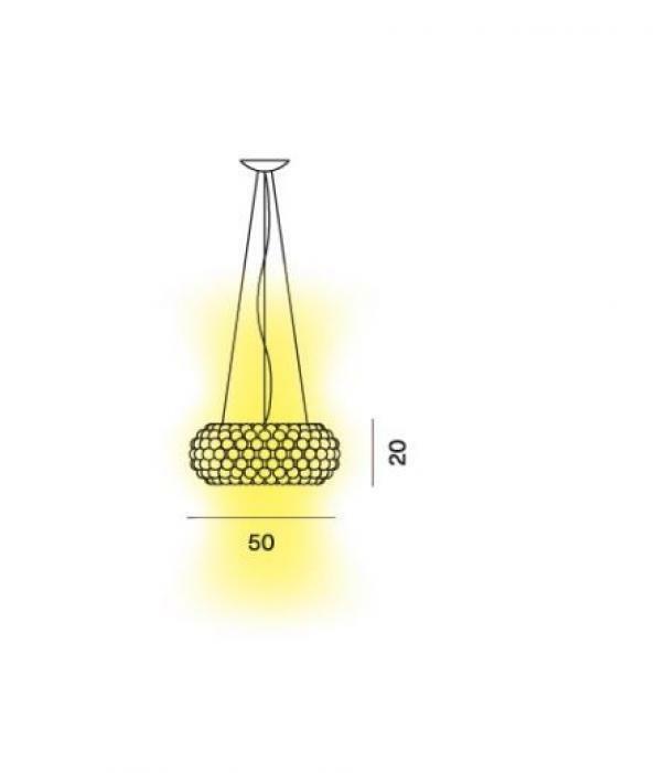 foscarini foscarini sospensione led caboche plus media 23w fn311007_16 - foto 2