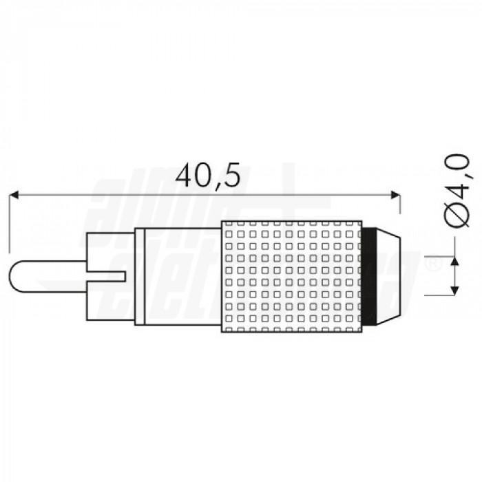 Spina coassiale RCA Alpha Elettronica per cavo da 4mm rosso - 17-77R 02