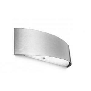 Linea light lampada da parete curve' nichel spazzolato 80w 1xr7s 1030