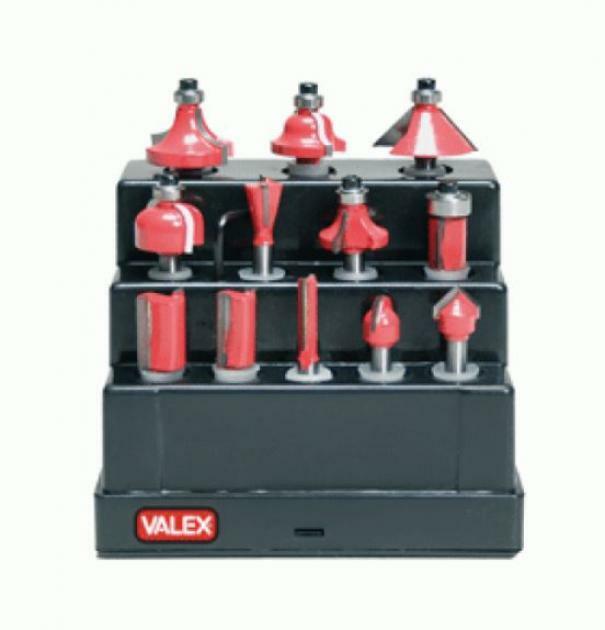 valex valex set 12 frese da legno per fresatrice 1461690 - foto 1