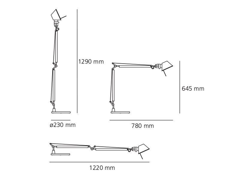 Lampada da tavolo led Artemide Tolomeo 11W 2200-6500K alluminio - 1530050A 02