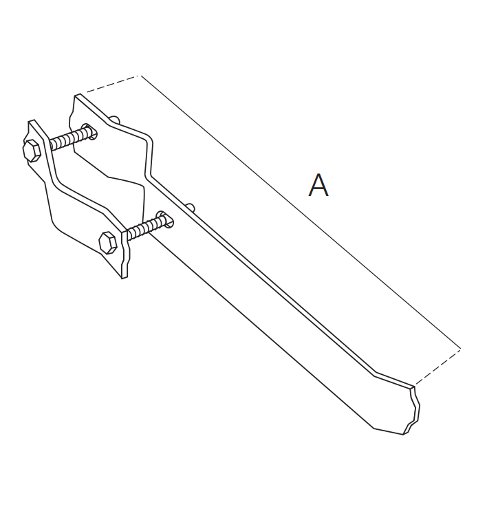 Zanca da muro Dina Fava da 33cm - 10C5 02