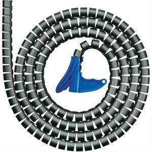 Ordina raccogli cavi diametro 16 mm 2 metri compreso di infilacavi hwpp16/2-bk 161-64204