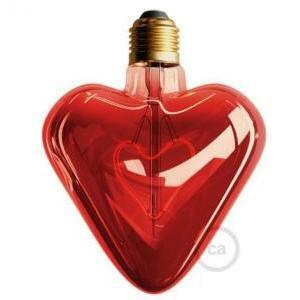 Lampadina led cuore rosso 5w e27 2000k dl700183.0da