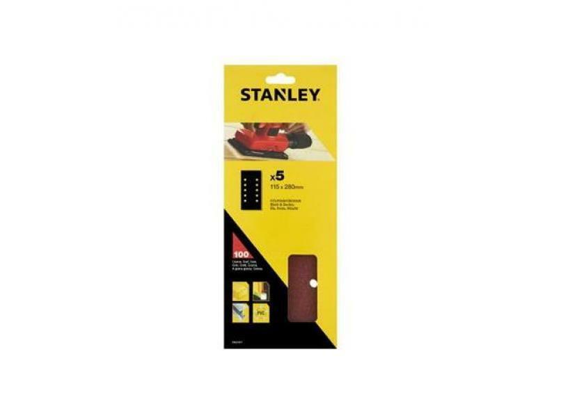 5 fogli Carta vetrata perforata 60g mezza foglio B+D Fitment Stanley 115x280mm - STA31066-XJ 01