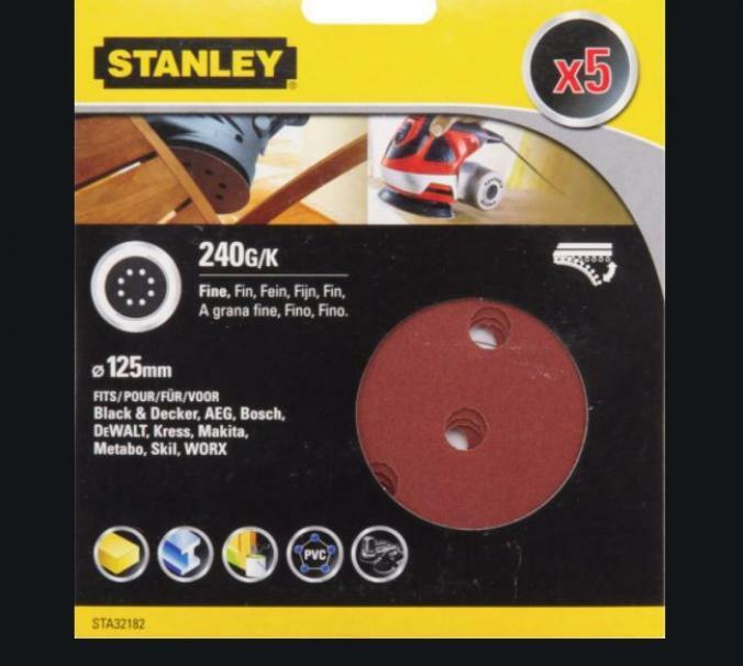 Dischi per levigatrice orbitale Stanley 125mm - STA32182-XJ 01