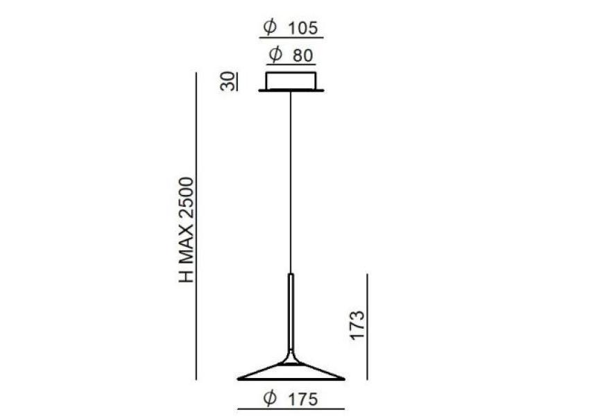 Sospensione led Decorative Poe P1 7W 3000K IP20 bianco- 8350 02