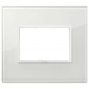 Eikon evo placca 3 moduli cristallo  colore bianco totale diamante  21653.87