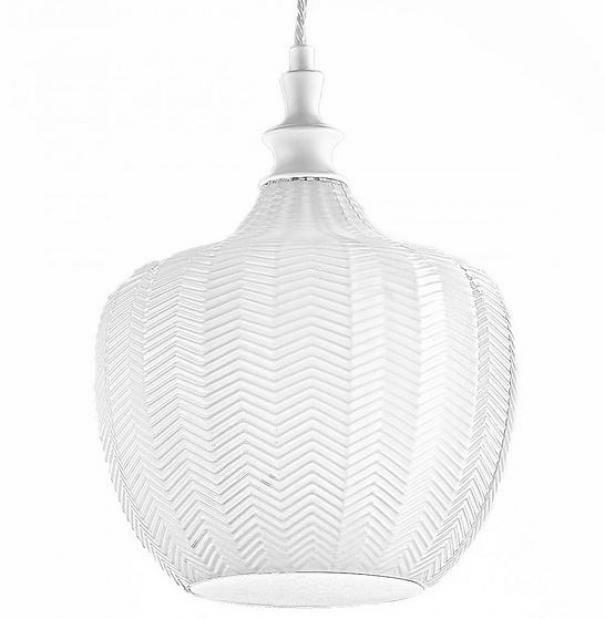 gea luce g.e.a.luce sospensione 1xe27 lampadina esclusa cleofe s/10 opale fclsb10 - foto 1