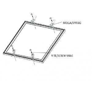 Kit 4 molle per pannelli ad incasso per lpx66 ax1/66