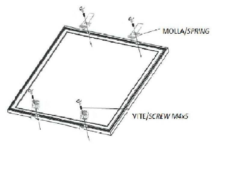 nobile illuminazione nobile illuminazione kit 4 molle per pannelli ad incasso per lpx66 ax1/66 - foto 1