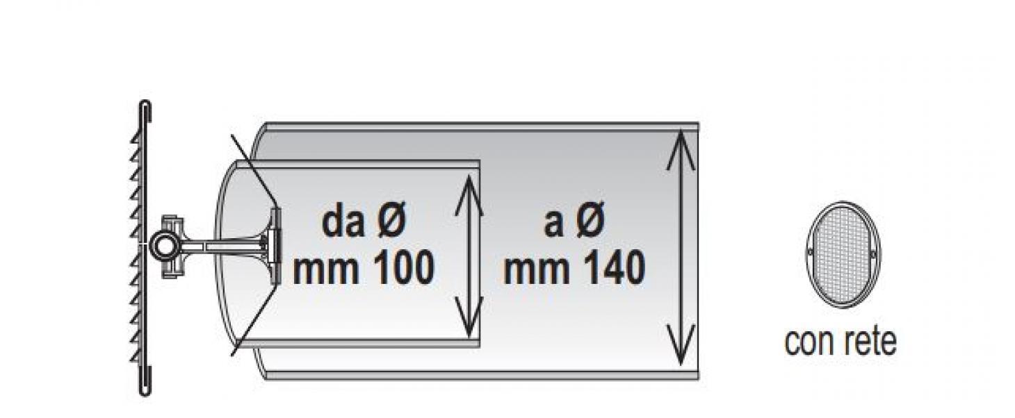 la ventilazione griglia rame dentro/fuori edil plast gradf125r-diamentro 150mm - foto 2